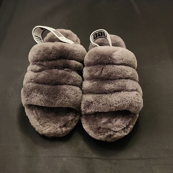 BRAND NEW UGG GIRLS FLUFF YEAH MARBLE SLIDE SANDAL R3 - Picture 3 of 14
